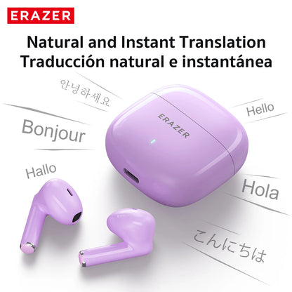 [AI Translator Earphones] Erazer Xt92Pro Bluetooth Earphones Real-Time Translate Earbuds Wireless Headphones for Travel Talking